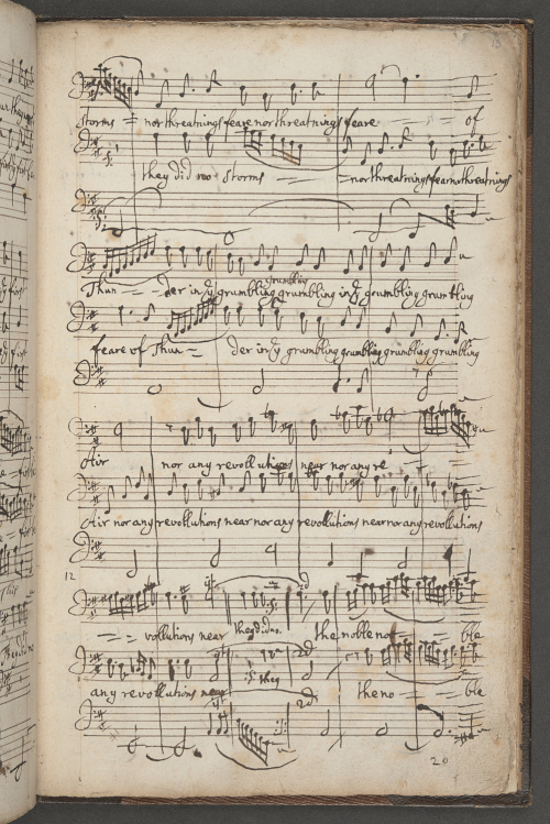 Autograph manuscript of 'The Yorkshire Feast Song'